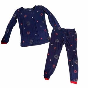 Kids Pajamas - Navy with Red and White Stars